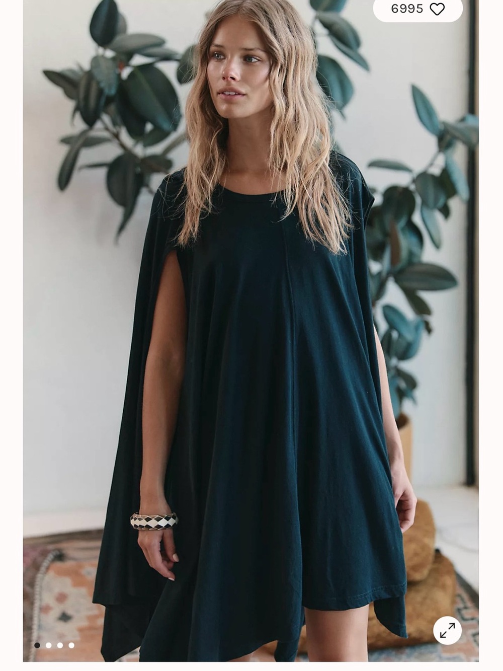 Free People Free-est Jordy Mini Dress Size Medium Black